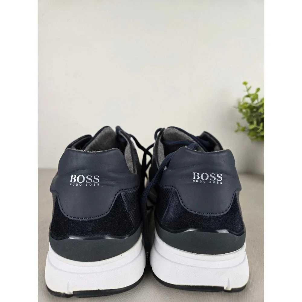 Hugo Boss Mens Navy Blue Side Logo Low Top Sneakers 50397613‎ EU 43